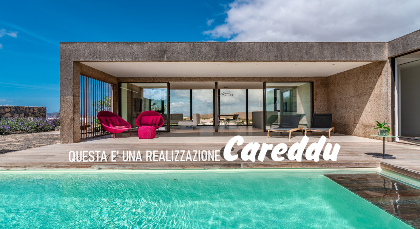 Realizzazione Careddu – Villa moderna con piscina e grandi vetrate