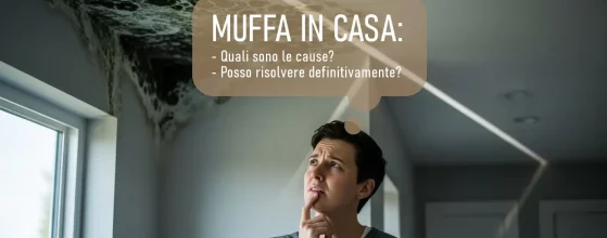 Macchia di muffa in una casa moderna