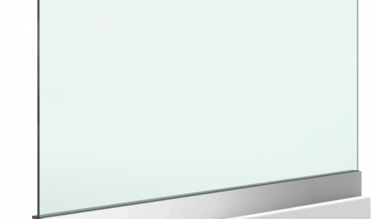 Rendering del parapetto in vetro Garda One