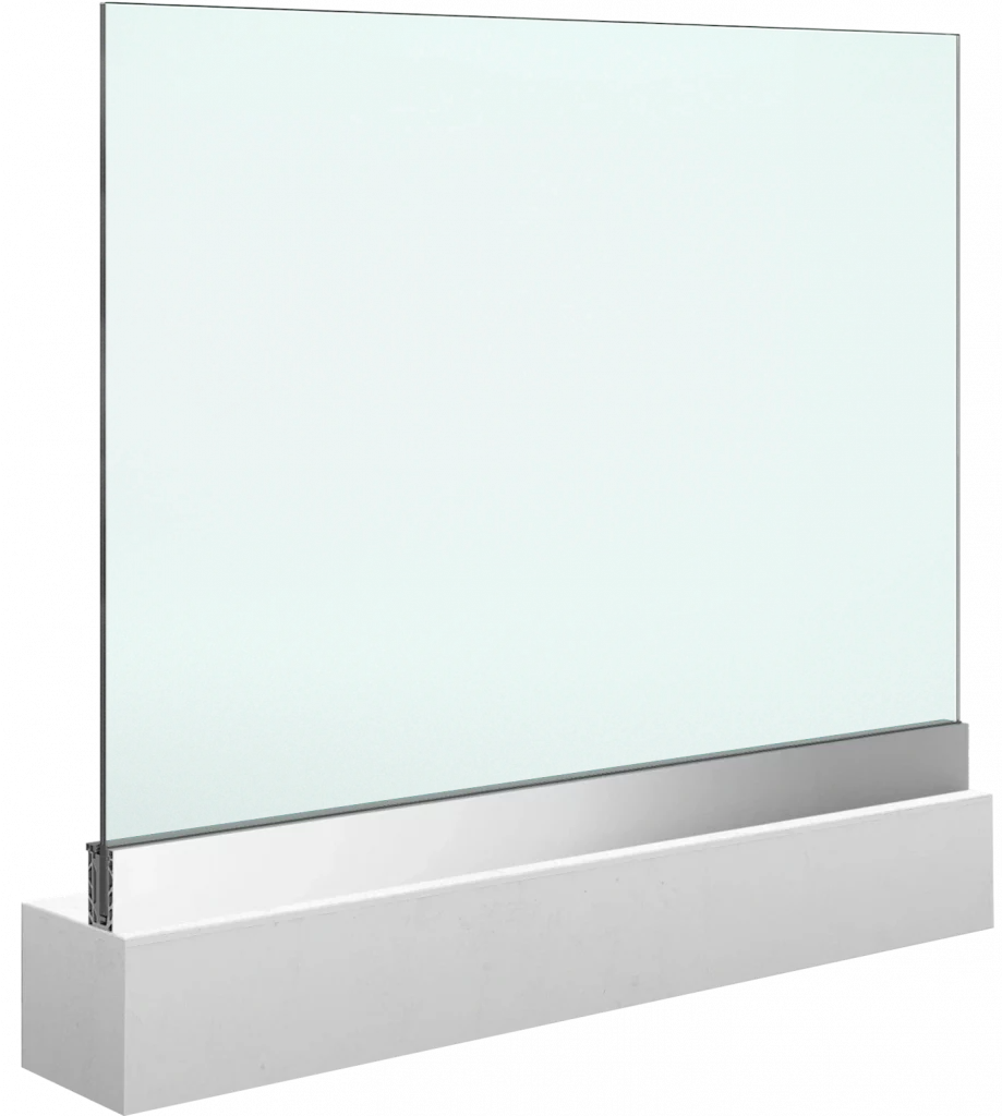 Rendering del parapetto in vetro Garda One