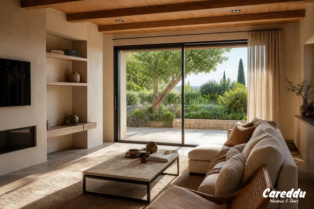 Casa moderna con serramenti in alluminio premium e detrazioni fiscali 2026. Bonus infissi fino al 50% a Brescia e Lago di Garda.