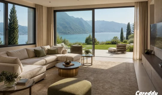 Villa moderna sul Lago di Garda con serramenti in alluminio premium — preventivo serramenti Careddu