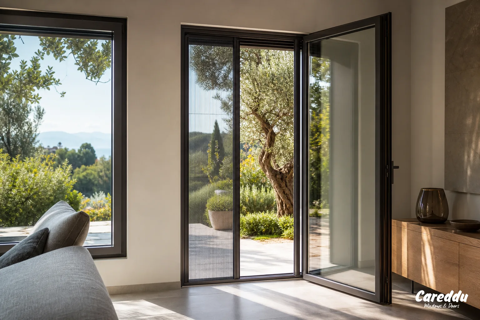 Zanzariere integrate nei serramenti in alluminio: estate senza insetti e con design invisibile
